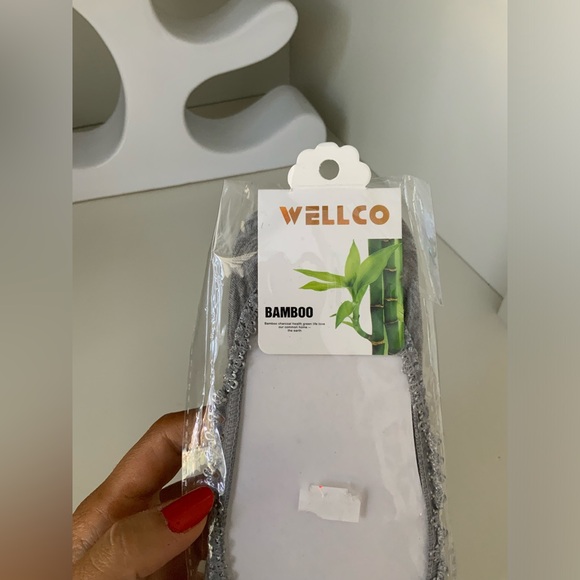 WELLCO Bamboo No Show Liner Low Socks Women’s Grey Lace One Size BRAND NEW - Picture 3 of 6